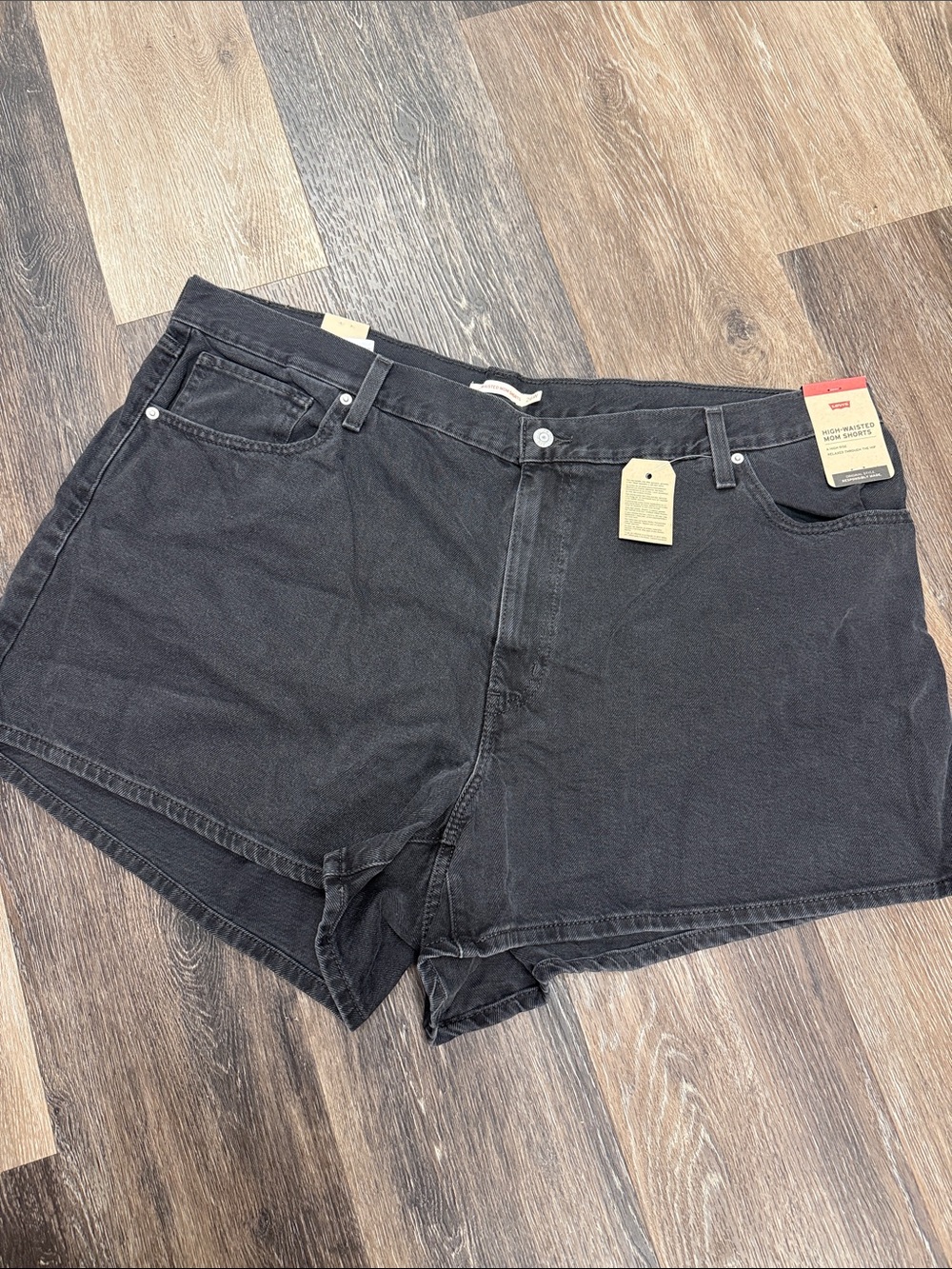 Levi's Black High-Rise Denim Shorts